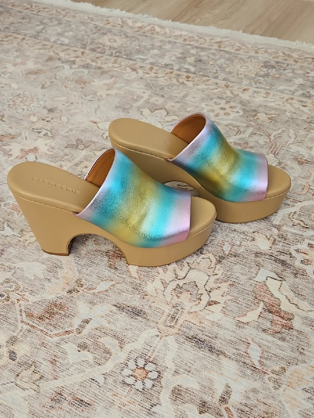 Vera Multicolor Pastel Platform Sandals 9.5